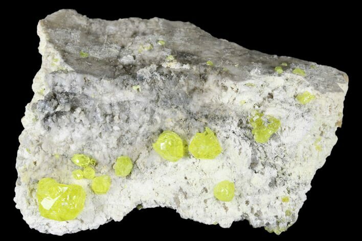 Sulfur Crystals on Matrix - Steamboat Springs, Nevada #174213